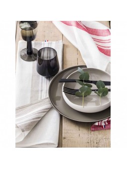 Lot de 3 essuie-verres pur lin Opale par Coucke