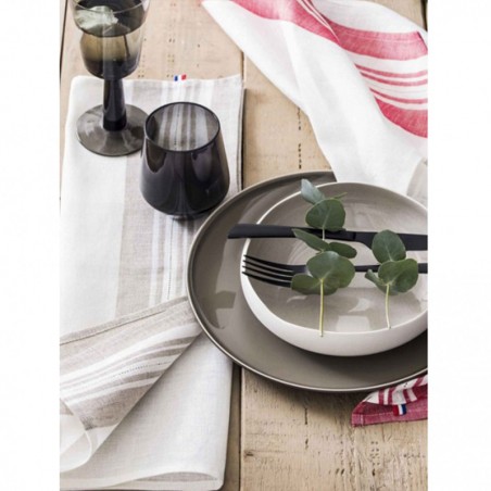 Lot de 3 essuie-verres pur lin Opale par Coucke