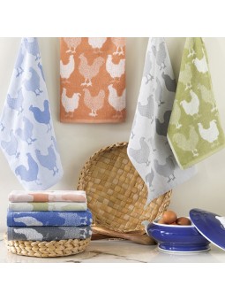 Lot de 6 carrés éponge Chicken par Lasa Home