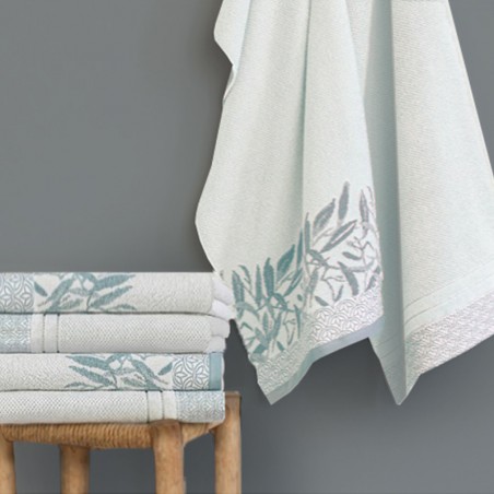 Drap de bain Bud céladon par Lasa Home