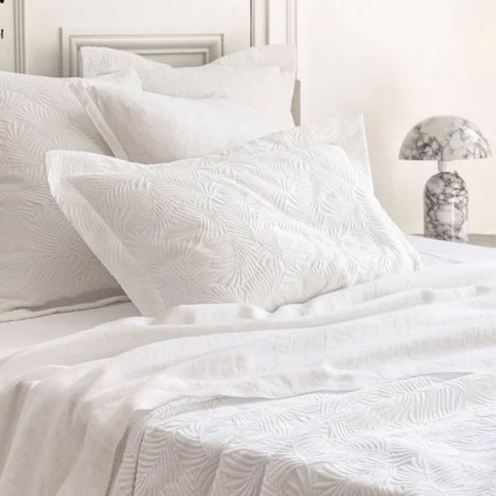 Jeté de lit Empreinte blanc par Anne de Solène