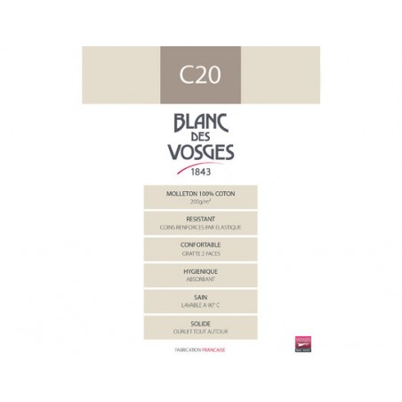 Protège oreiller et traversin molleton C20 par Blanc des Vosges