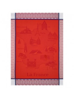 Lot de 3 torchons Balade en France par Le Jacquard Français