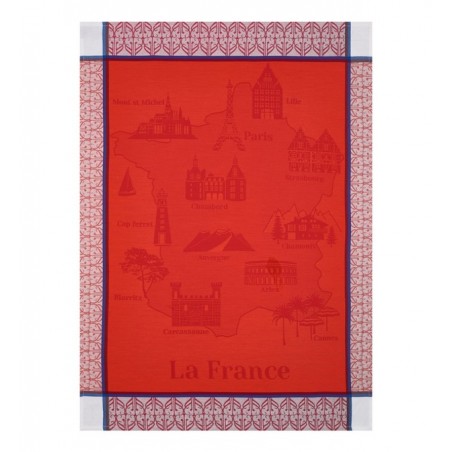 Lot de 3 torchons Balade en France par Le Jacquard Français