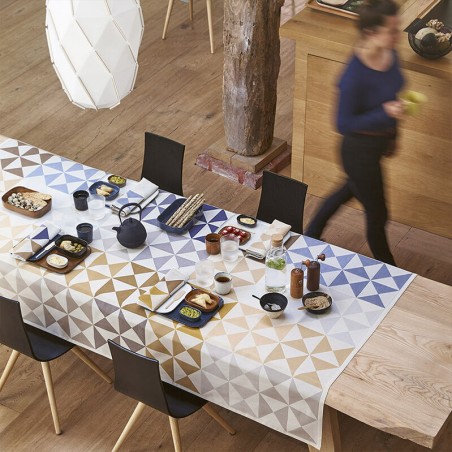 Nappe Origami polychrome par Le Jacquard Français