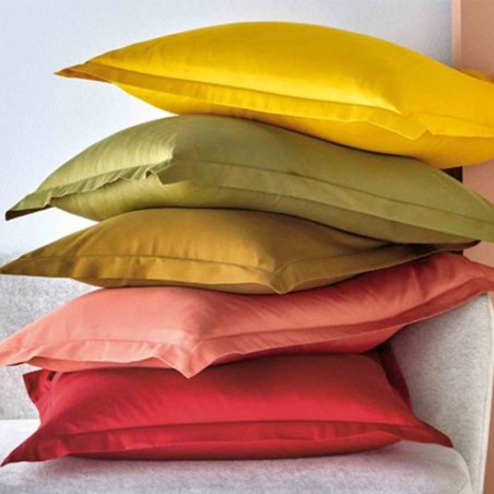 Taie d'oreiller Satin Uni par Blanc des Vosges