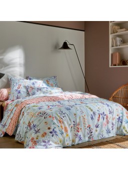 Parure de couette Florilège bois de rose par Blanc Des Vosges