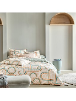 Parure de drap Rétro sauge par Blanc Des Vosges