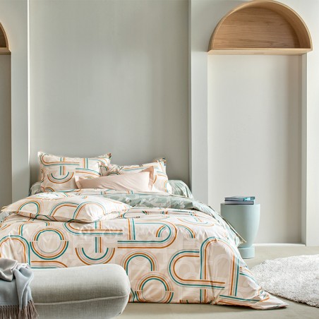 Parure de drap Rétro sauge par Blanc Des Vosges