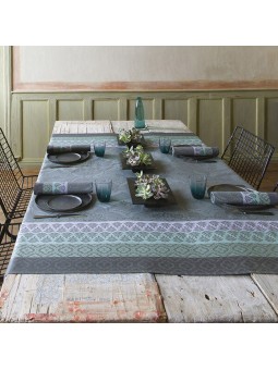 Nappe enduite Bastide poivre par Le Jacquard Français