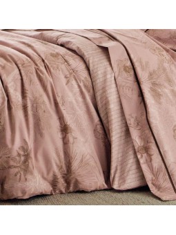 Parure de drap Carnet de voyages rose thé par Blanc Des Vosges