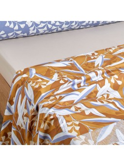 Parure de drap Botanico ocre par Blanc Des Vosges