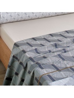 Parure de drap Tempo marine par Blanc Des Vosges