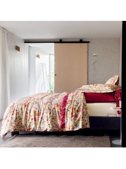 Parure de couette Primavera coquelicot par Blanc Des Vosges