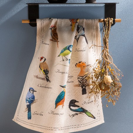 Lot de 3 torchons métis Les oiseaux par Coucke