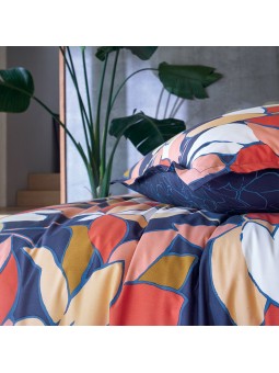 Parure de drap Utopia cobalt par Blanc des Vosges