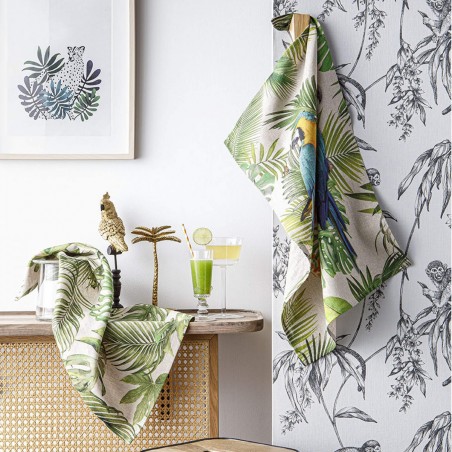 Lot de 3 torchons lin Tropical par Coucke