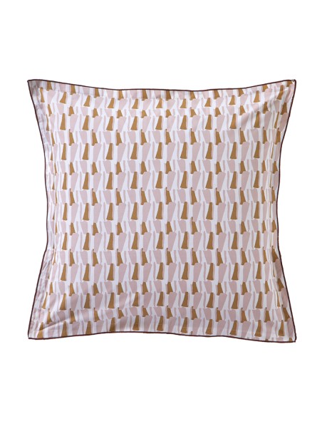Parure de couette Pop terrracotta par Blanc Des Vosges