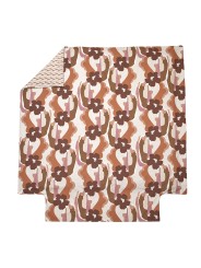 Parure de couette Pop terrracotta par Blanc Des Vosges