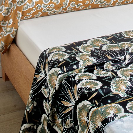 Parure de drap Floréa ambre par Blanc Des Vosges