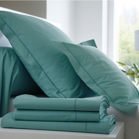 Drap plat Satin Uni par Blanc des Vosges