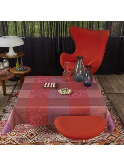 Nappe enduite Fleurs de Kyoto érable par Le Jacquard Français