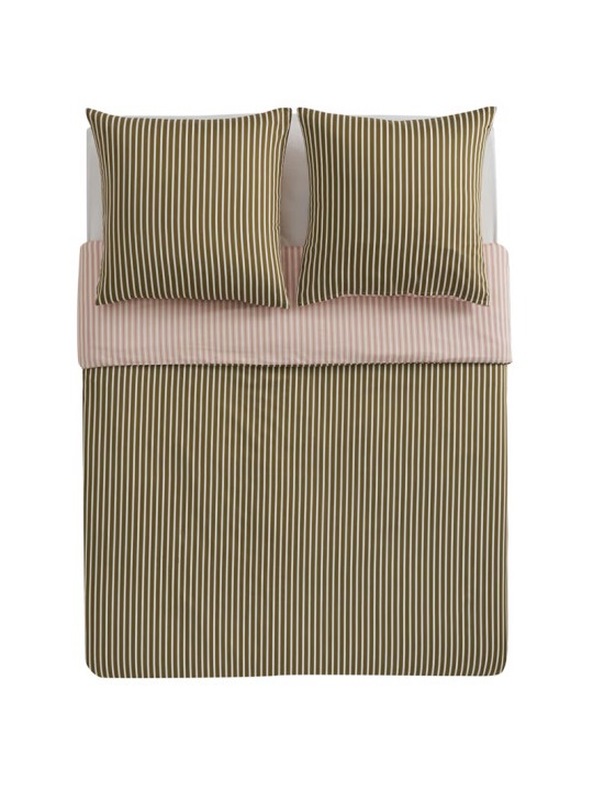 Parure de couette Baudouin vert/rose par Habitat