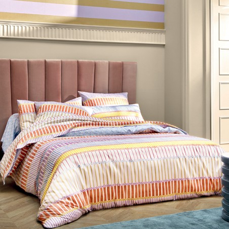 Parure de couette Portofino pastel par Blanc des Vosges