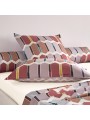 Parure de couette Mosaic sienne par Blanc des Vosges