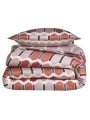 Parure de couette Mosaic sienne par Blanc des Vosges