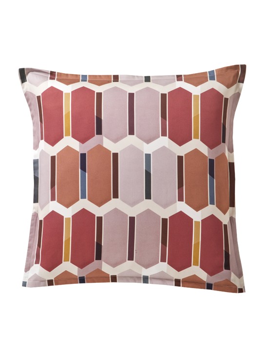 Parure de couette Mosaic sienne par Blanc des Vosges