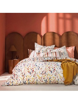 Housse de couette Folia multico par Blanc des Vosges