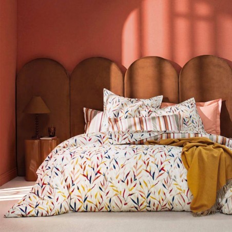 Housse de couette Folia multico par Blanc des Vosges