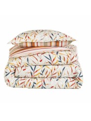 Housse de couette Folia multico par Blanc des Vosges