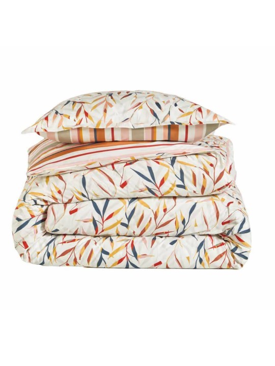Housse de couette Folia multico par Blanc des Vosges