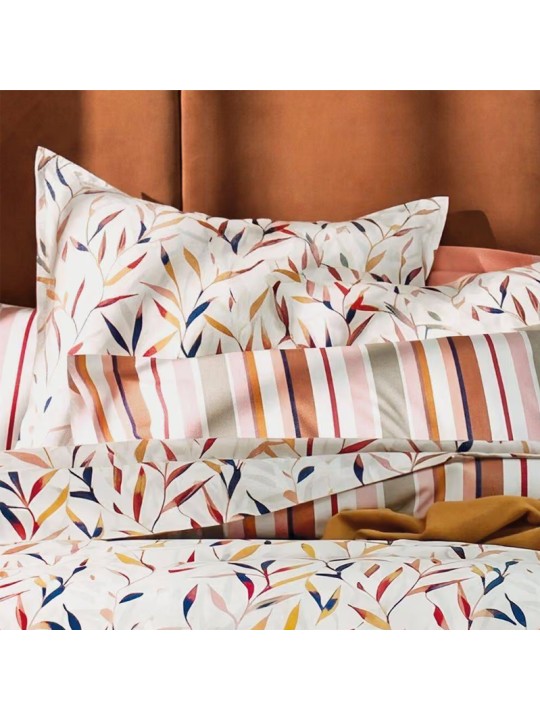 Housse de couette Folia multico par Blanc des Vosges