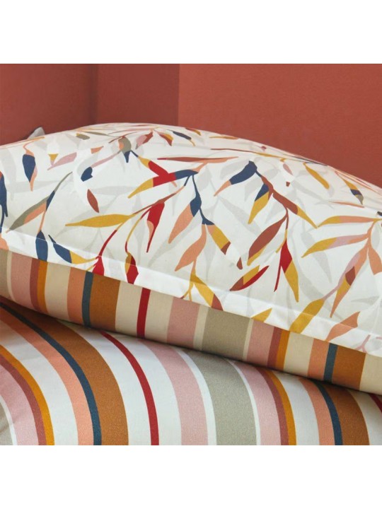Housse de couette Folia multico par Blanc des Vosges